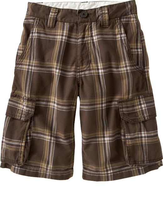 Old Navy Boys Plaid Cargo Shorts