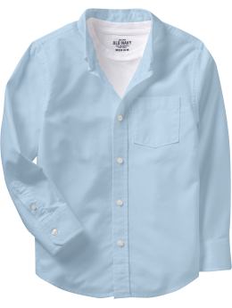Boys: Boys Oxford Shirts - Chambray Blue