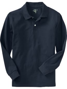Boys Boys Pique Polos Navy