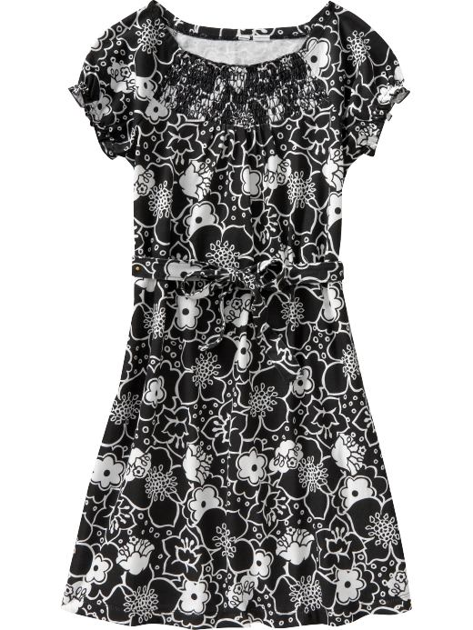 Old Navy Girls Smocked Floral-Print Dresses