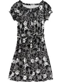 Girls Smocked Floral-Print Dresses