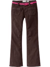 Girls Belted Boot-Cut Cords