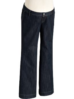Maternity Real-Waist Pieced-Pocket Jeans