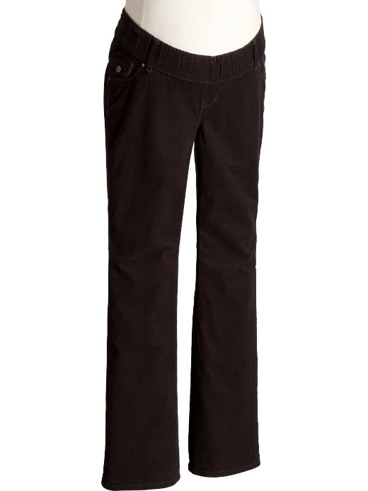 Old Navy Womens Bitter Chocolate Maternity Low-Rise Boot-Cut Cords