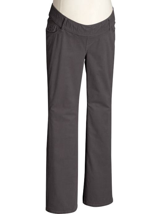 Old Navy Womens Stainless Steel Maternity Low-Rise Boot-Cut Cords