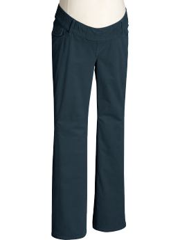 Maternity: Maternity Low-Rise Boot-Cut Cords - Teal Green