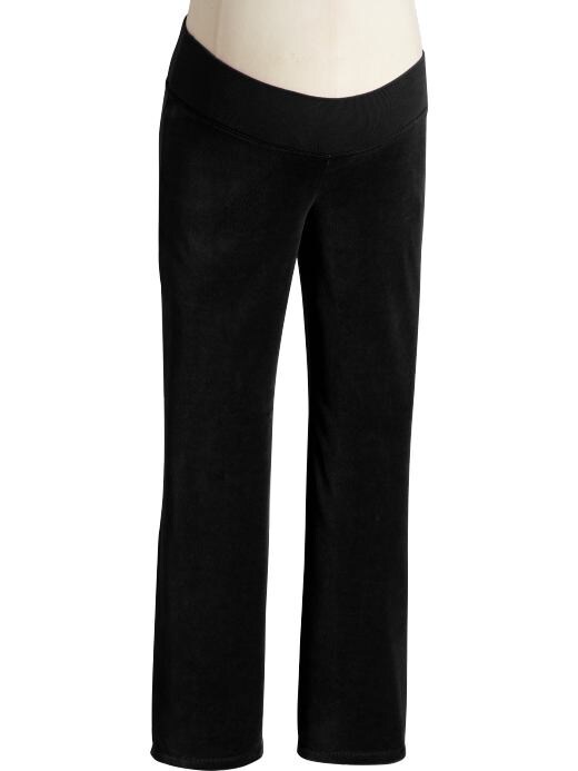 Old Navy Womens Black Jack Maternity Velour Pants
