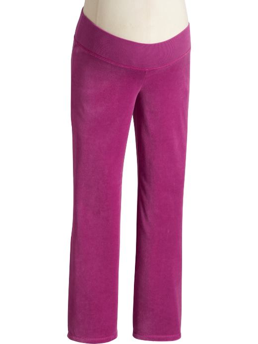 Old Navy Womens Sonya Begonia Maternity Velour Pants