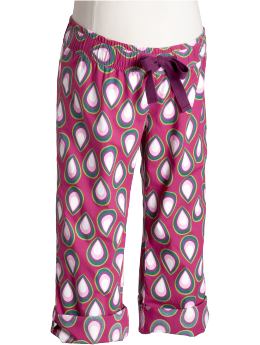 Maternity Maternity Printed Roll Up Lounge Pants Pink Print