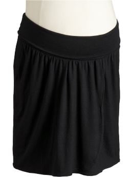 Maternity: Maternity Wrap-Front Jersey Skirts - Black Jack