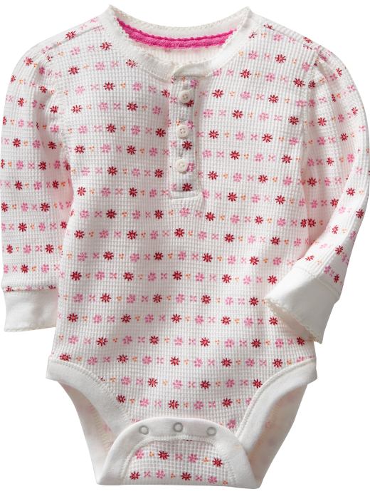 Baby Girl Clothes: Waffle-Knit Bodysuits for Baby | Old Navy