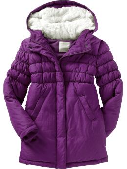 Girls: Girls Quilted Frost Free Coats - Plummy Mummy