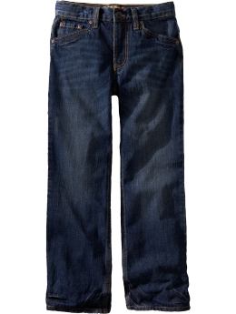 Boys: Boys Snap-Pocket Straight-Fit Jeans - Medium Wash