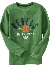 Boys Vintage-Look Team-Style Waffle Tees