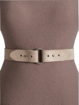 Women's Plus: Women's Plus Suede O-Ring Belts - Chinchilla