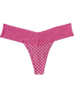 Women's Printed Lace-Trim Thongs