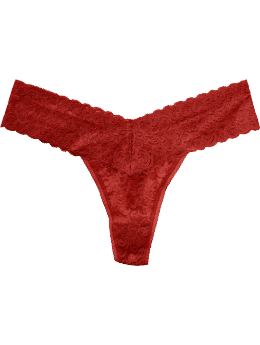 Women: Women's Lace Thongs - Robbie Red