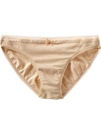 Women's Lace-Trim Bikini Underwear