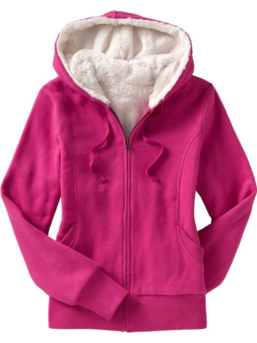 Women's Clothes: Women's Faux Fur-Lined Zip Hoodies: Hoodies | Old Navy