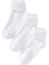 Girls Turn-Cuff Sock 3-Packs
