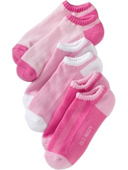 Girls: Girls Mesh Athletic Sock 3-Packs - Pink