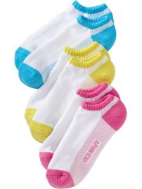 Girls Mesh Athletic Sock 3-Packs