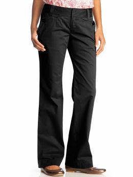 Women: Women's Button-Pocket Twill Pants - Black Jack