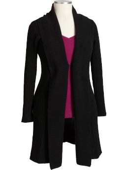 Women's Plus: Women's Plus Softest Shawl-Collar Sweater Coats - Black Jack