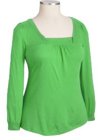 Women's Plus Square-Neck Jersey Tops