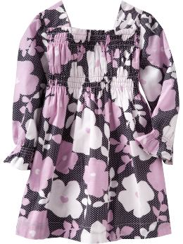 Baby Girls: Printed Smocked Dresses for Baby - Lavender Dream