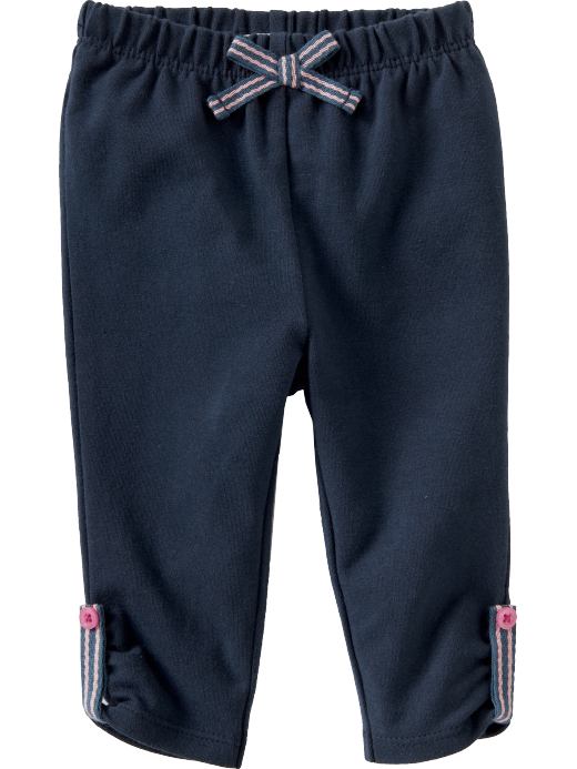 Baby Girl Clothes: Canvas-Trim Jersey Leggings for Baby: Jeans & Pants Sale | Old Navy