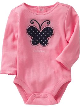 Cut-Out Applique Bodysuits for Baby