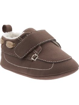 Newborn: Faux-Suede Sherpa-Trim Shoes for Baby - Bambi