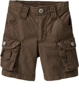 Baby Boys: Canvas Cargo Shorts for Baby - Mole