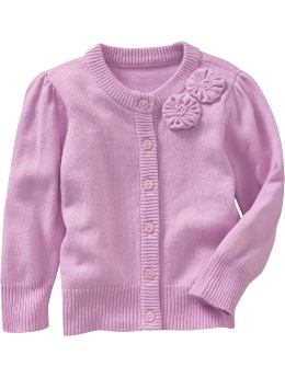 Baby Girls: Rosette Cardigans for Baby - Lavender Dream