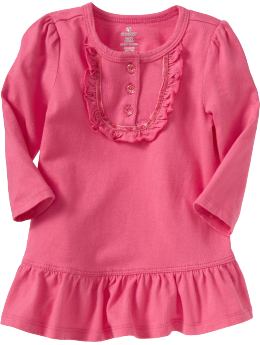 Baby Girls: Ruffled Bib Dresses for Baby - Aphrodite Pink