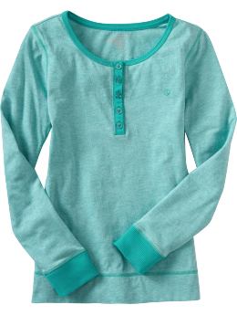 Girls: Girls Graphic Jersey Henleys - Endless Summer