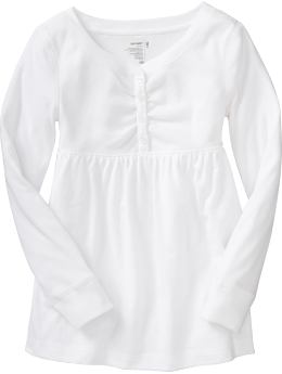 Girls: Girls Henley Babydolls - Bright White