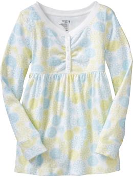 Girls: Girls Henley Babydolls - Yellow Print