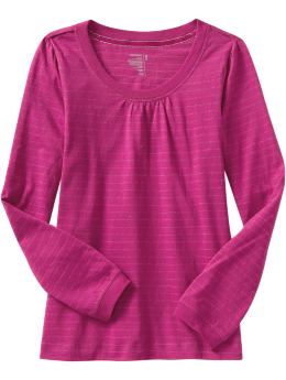 Girls: Girls Puff-Sleeve Tees - Blink Pink