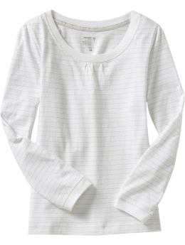 Girls: Girls Puff-Sleeve Tees - Bright White