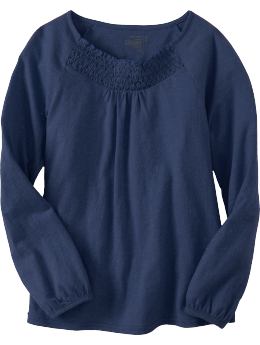 Girls: Girls Smocked Sparkle Tees - Goodnight Nora