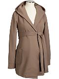 Maternity Wrap-Front Fleece Hoodies