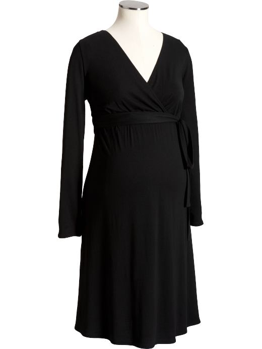 Maternity: Maternity Cross-Front Dresses - Black Jack