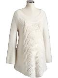 Maternity Metallic Open-Weave Sweaters