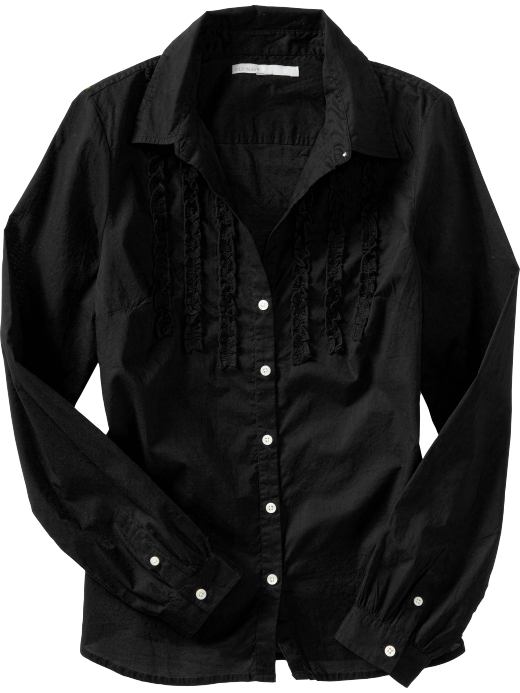 Women's Clothes: Women's Pintuck Ruffled Shirts: Romantic Ruffles | Old Navy