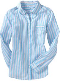 Women's Multi-Stripe Button-Front Shirts