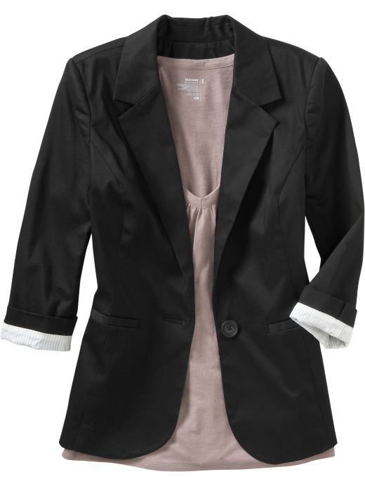 Women's Clothes: Women's 3/4-Sleeve Sateen Blazers: Outerwear | Old Navy