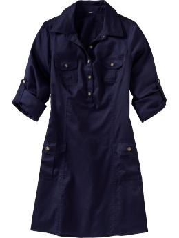 Women: Women's Sateen Camp Shirtdresses - Goodnight Nora