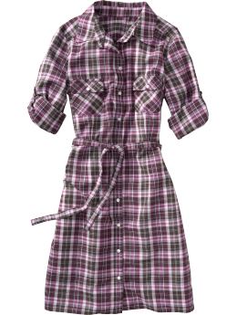 Old Navy: Plaid Belted Shirt Dress : shirtdress shirt dress dress dresses